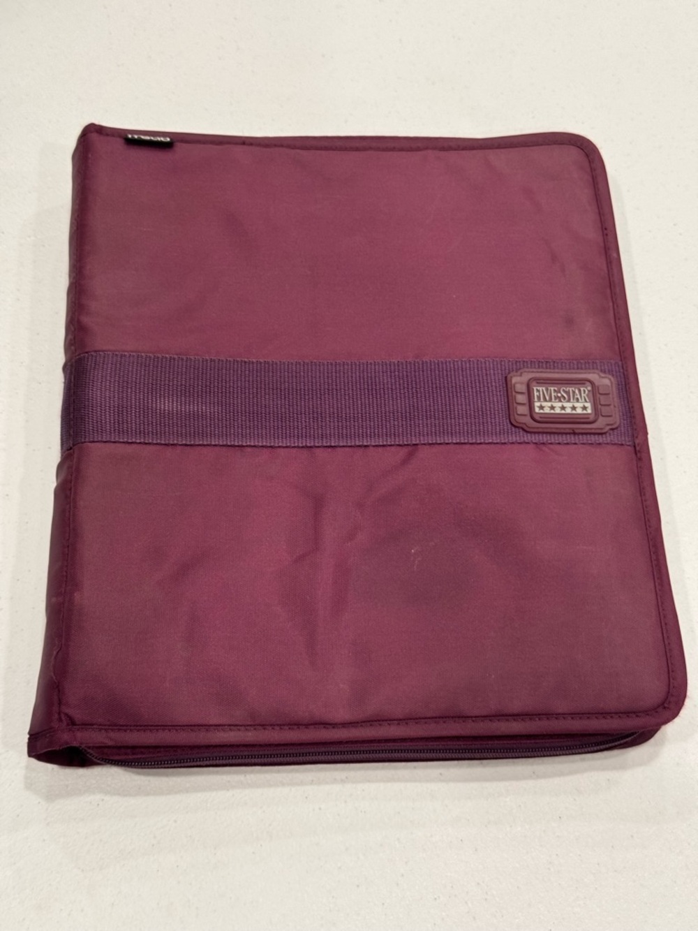 Vintage 1991 Old School Mead Five Star Purple Zippered 3 Ring Binder Notebook